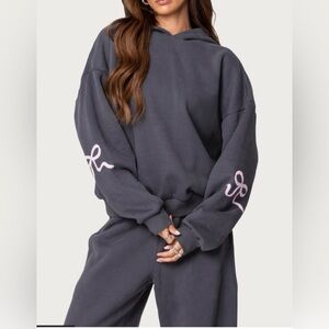 Edikted Bonney Bow Detail Hoodie